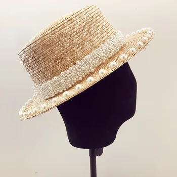 01906-xintao på salg perle sommeren håndlavet halm dame fedoras cap kvinder panama jazz hat
