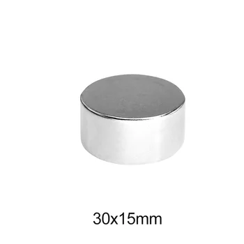 1/2/3/5PCS 30x15 mm Neodym Stærke Magneter Disc 30mmx15mm Permanent Runde Magnet 30x15mm Kraftige Magnetiske Magnet 30*15 mm