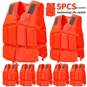 1-5pcs Orange redningsvest Voksne Børn redningsvest Automatisk Oppustelige Svømning Fiskeri Jakke sikkerhedsvest til Svømning Drifting