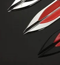 1 Par 3D-Forkromet Sort Rød Logo Badge Decal Sticker Logo Fender Side af Metal Til Golf MK4 MK5 MK6 Golf GTI 5 6 7