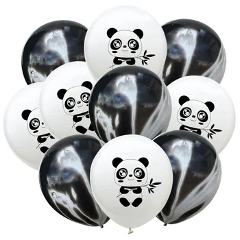 10/15pcs 12 tommer Panda Latex Ballon Bambus Mønster Dekoration Panda Tema Part Konfetti Ballon, Baby Shower, Fødselsdag Forsyninger