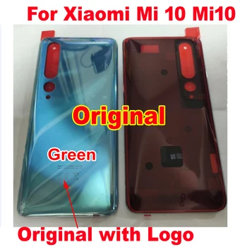 100% Originale Glas Tilbage Dække Batteriet Dør Boliger Bageste Tilfældet med Selvklæbende Tape Til Xiaomi Mi 10 MI10 Telefon Låg Udskiftning