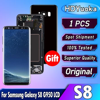100% Testet den Oprindelige Samsung Galaxy S8 G950 LCD-Display Touch-Skærmen i Galaxy S8 G950F G950U G950W Vise Erstatte Reparation