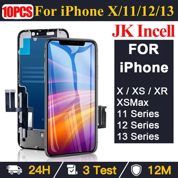 10STK Engros JK LCD-Skærm Til iPhone X XR Xs 11 12 13 12Pro 11pro Antal Touch Screen Digitizer Assembly True Tone