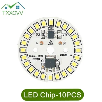 10stk/masse LED Chip for Lampe Pære 3W 5W 7W 9W 12W 15W SMD 2835 Runde Lys Perler AC 220V-240V Led Downlight Chip Spotlight