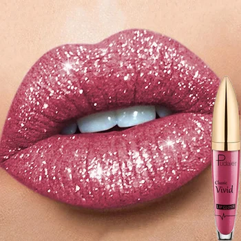18 Farver Skinnende Lip Gloss for Kvinder langtidsholdbare Matte Glitter Liquid Lipstick Diamant Perle Lip Gloss Vandtæt Læbe Makeup