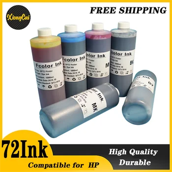 1Liter Vandbaseret Dye Ink for HP72 til HP Designjet T610 T620 T770 T790 T795 T1100 T1120 T1200 T1300 T2300 Printer