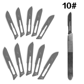 1stk Skalpel Kniv med 10Pcs Skulptur Knive 10# 11# 12# 15# Dyr Skalpel Kniv Træ Udskærings Pen PCB forskærerkniv