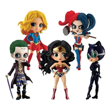 2022 Nye Q posket Wonder Woman Harley Quinn Joker Superhelt PVC-Action Figur Anime Figurer Samleobjekter Dukker Kids Legetøj