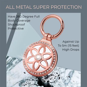 2023 Luksus Galvaniserede Golden Rose Silver Black Diamond Metal Etui Til Airtag For Apple Airtags Omfatte Tilfælde, Glitter