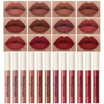2023 Nye Lipgloss Makeup Liquid Lipstick Kosmetik Mat Langvarig Vandtæt Velvet Lip Gloss Charmerende Læberne Fyldes Op