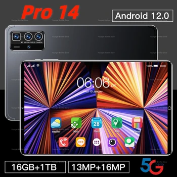 2023 Nye Originale Globale Version Pro 14 Tablet Android 12.0 13+16MP 12000mAh 11.6 Tommer Tabletter 4G/5G Dual SIM-Kort Eller Wifi-HD
