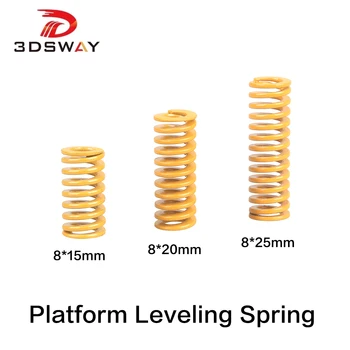 3DSWAY 4stk 3D-Printer Dele Heatbed Nivellering Foråret Kits Platform Tilbehør Længde 15/20/25mm OD 8mm for Ender 3 CR10