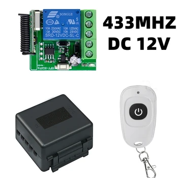 433MHz DIY Trådløse Switch DC 12V 1CH Mini-Relæ Modul, og RF-Sender Fjernbetjeningen til Garage Gardin Hjem Apparat