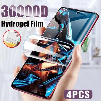 4STK 300000D Buede Bløde Hydrogel-Film for Xiaomi Poco X 5 X5 Pro 5G Screen Protector Ikke Glas Poko Lidt X5 PocoX5 Pro X5Pro