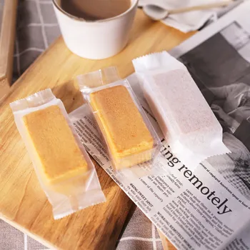 50stk Gennemsigtig Matteret Karamel Brownie Emballage Maskine Forsegling Ananas Nougat Kiks, Slik Pose Wienerbrød