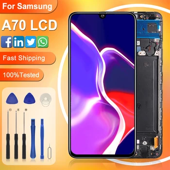 6.7 Tommer A70 2019 Skærmen For Samsung Galaxy A70 LCD-Touch Digitizer A705F SM-A705F Montering Udskiftning A705 Skærm Med Ramme