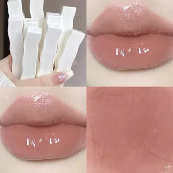 6 Farver Spejl Lip Gloss Fugtgivende Nude Lipgloss Smuk Blomst Gennemsigtige Rør Liquid Lipstick Langtidsholdbare Makeup Kosmetiske