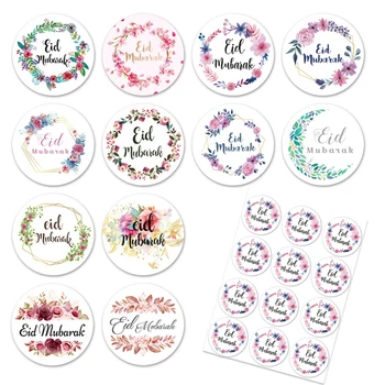 60pcs Farverige EID Mubarak Sticker Gave Indpakning Klistermærker til Ramadan Kareem Levering Bryllup Fødselsdag Gaver, til Indpakning Dekorationer