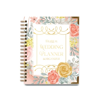 A4 Fuld engelsk Bryllup Plan Bogen 2022 Høj værdi Dobbelt Spole Flip Notebook Valentine ' s Day Dagbog Kærlighed Vidne Ferie Gave