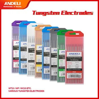 ANDELI Wolfram Elektroder TIG Stænger WT20 WP WC20 WY20 WL15 WZ8 WL20 WR20 TIG Elektroder Forbrugsstoffer til TIG-Svejsning Maskine