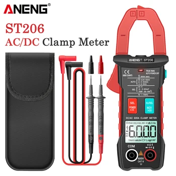 ANENG ST206 Digital Multimeter Klemmer Meter 6000 tæller True RMS Amp DC/AC Nuværende Klemme måle dc amperimetro tester voltmeter