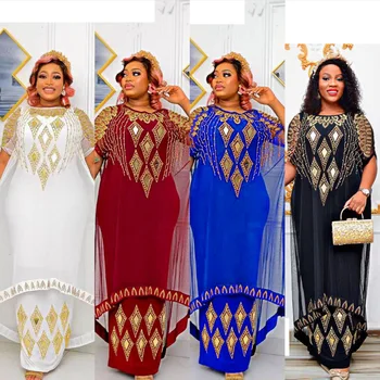 Afrikanske Kjoler til Kvinder Plus Size Dame Afrika Tøj Dashiki Ankara Udstyr Kjole Kaftan Muslimske Bryllup Part Long Maxi Dress