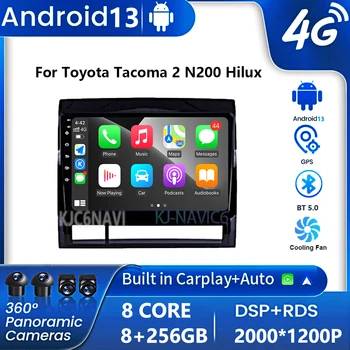 Android-13 Carplay Auto For Toyota Tacoma 2 N200 Hilux 2005-2015 Bil Radio 4G WIFI Navigation GPS Mms Video-Afspiller