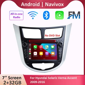 Android Bil Radio CarPlay Touch Skærm, GPS-Navigation Til Hyundai Solaris Verna Accent 2009-2016 Hatchback/ Sedan Kamera Optiona