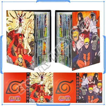 Anime Naruto Kort Album Holder Bindemiddel Limited Edition Uzumaki Naruto Mappe Fyldt Liste Samling Kort Søde Legetøj