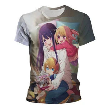 Anime Oshi Ingen Ko T-Shirt til Mænd 3D Printet Casual y2k Tops Tees Harajuku Mode Dame Tøj Funny Kids Kawaii Korte Ærmer