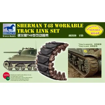 BRONCO AB3538 1/35 Sherman T48 Brugbare Spor Link Sæt - Skala Model Kit