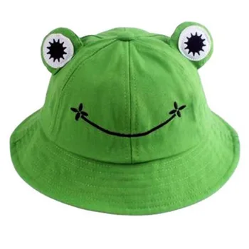 Barn-Forældre Frog Bucket Hat Til Kvinder, Sommer, Efterår Almindelig Kvindelige Panama Udendørs Vandreture Stranden Fiskeri Solcreme Kvinde Bob Caps