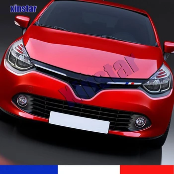 Bil Foran franske Flag, Vinyl Mærkat Mærkat For Renault Clio MK4 1.5 dCi TCE Energi dynamique belgique MediaNav RS