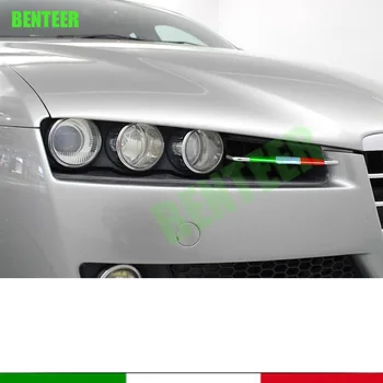 Bil italiensk Italien Flag Vinyl Grill-Mærkat Mærkat Sport Front For Alfa Romeo 159 TI Brera
