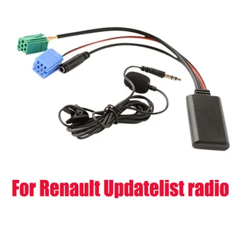 Biurlink Bil Bluetooth-Modul AUX Adapter MIKROFON Håndfri MINI-ISO 6Pin AUX Kabel for Renault Updatelist Radio