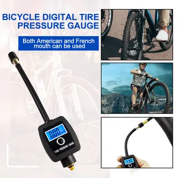 Bærbare Cykel Digital Dæk trykmåler Digitalt LCD-Bil, Motorcykel Luft Dæk Meter Måling til Presta Ventil/Schrader