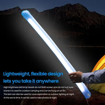 Bærbare Oppustelige Camping Lys Udendørs Sammenklappelig Camping Lantern USB-Genopladelige Nødsituation Picnic Vandring Rejse Telt Lys