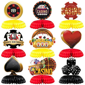 Casino Tema Magician Honeycomb Kernen Poker Honeycomb Bolden Las Vegas Tema Parter Voksne Fødselsdag Part Dekoration
