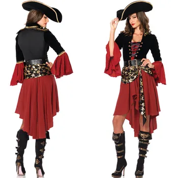 Cosplay Film&tv Kvindelige Pirater Kaptajn Kostume Halloween-rollespil, der Passer Medoeval Gotiske Fancy Kvinde, er Kjole Halloween, Karneval