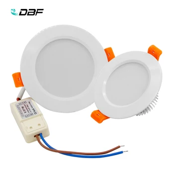 [DBF]Ny Hvide LED Forsænket Downlight 5W Dæmpbar 7W 10W 12W Runde Loft Spot Lamper med AC110V 220V LED Driver Home Decor