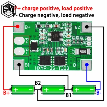 De STORE IT-3S-10A, Li-ion 18650 Lithium Batteri Oplader PCB BMS Protection Board 12V 11.1 V 12,6 V Forhindre overopladning