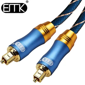 EMK 5.1 Digital Audio Toslink Optisk Kabel, Fiber Optisk Lyd Kabel-1m 2m 3m 10m 15m for Hi-Fi DVD TV