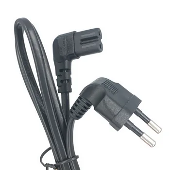 EU CEE7/16 forlængerledning, Figur 8 C7, at netledningen Europæisk type ret vinklet 90 grader til IEC C7 ledningen Adapter Kabel