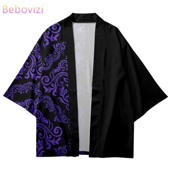 Fashion Streetwear Print Traditionel Kimono Afslappet Mænd Kvinder Cardigan Cosplay Shirts Harajuku Japansk Samurai Overdimensionerede Lejligheder