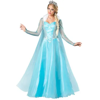 Filmen Snow Queen Halloween Kostume Voksen Elsa Cosplay Fancy Kjole