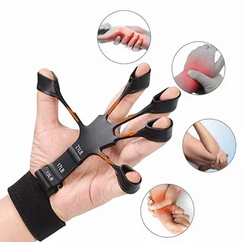 Finger Griber Flex 6 Resistente Niveauer Hånd Greb Strengthener Exerciser Recovery Fysiske Håndled Uddannelse Gripster Udvidelse