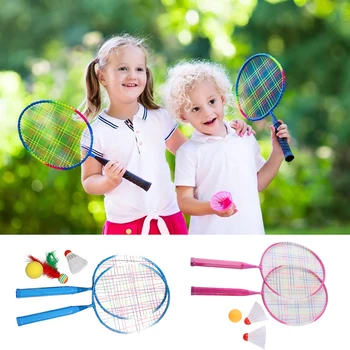 Fjerbold Ketsjer Spille Spil Badminton Ketcher Professionel Badminton Ketchere Sæt Børn, Børn, Sport Udstyr