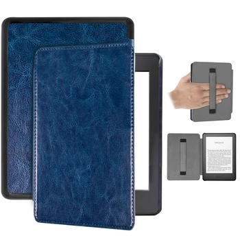 Flip Læder taske Til Kindle 10 (2019 Udgivet) J9G29R E-Book Reader Cover med Rem Hånd Holder til Kindle J9G29R