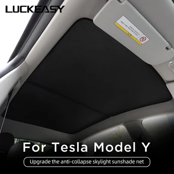 For Tesla Model Y 2020-2023 Split Parasol Net Soltag Blinds Anti-kollaps solskærm Bil Ændring Tilbehør